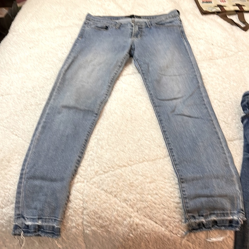 Flying Monkey Jeans. Size 26. Low Rise.  Frayed at the ankle. Great Condition